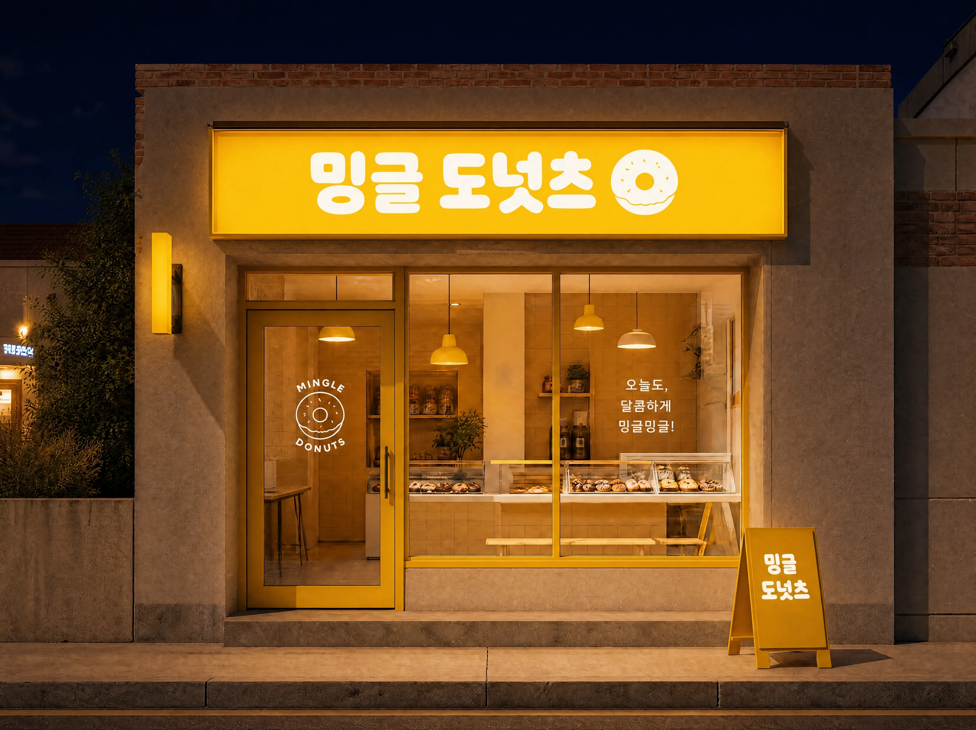 밍글 도넛츠 야간